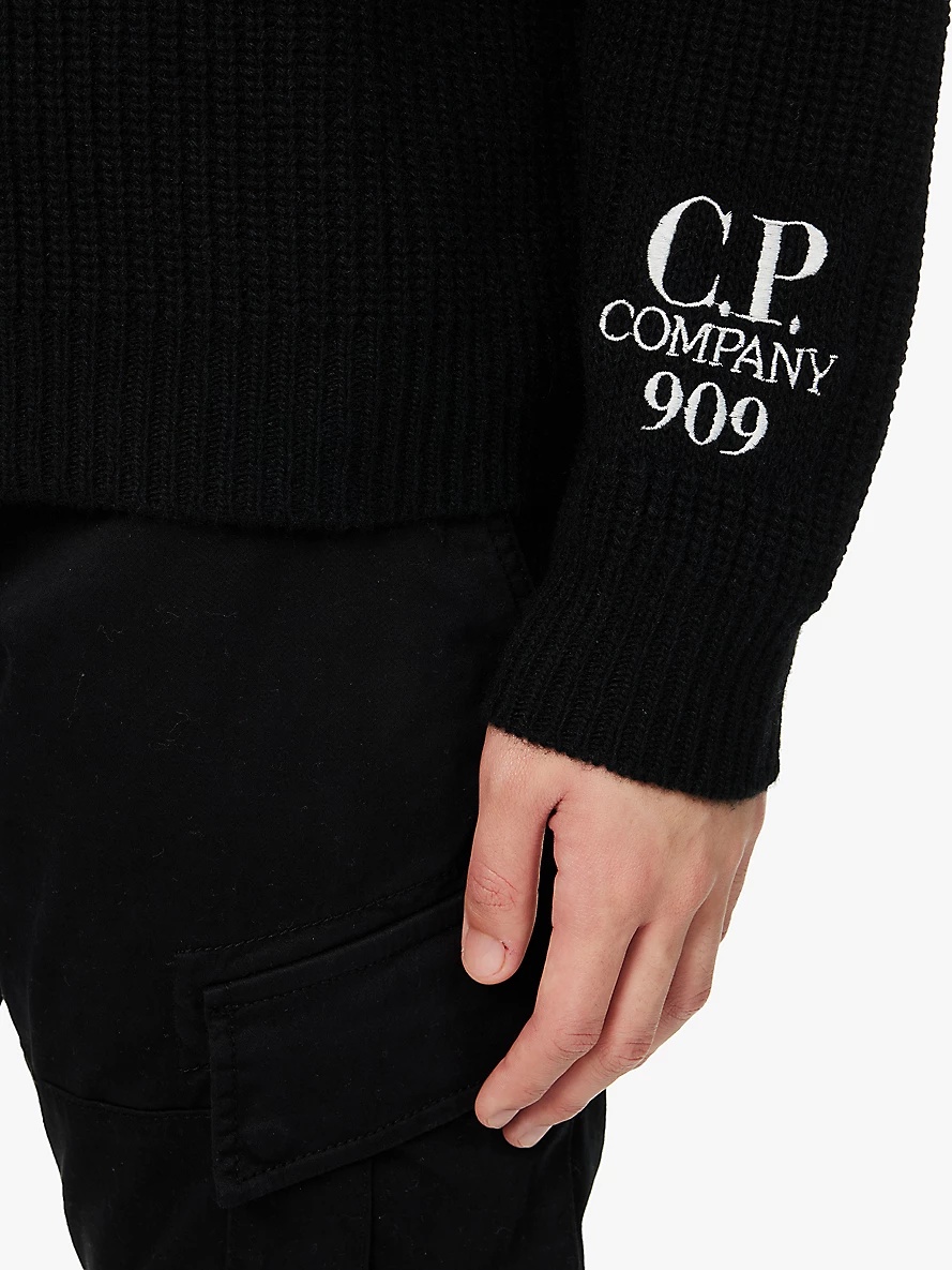 Excl 909 logo-embroidered knitted jumper - 5