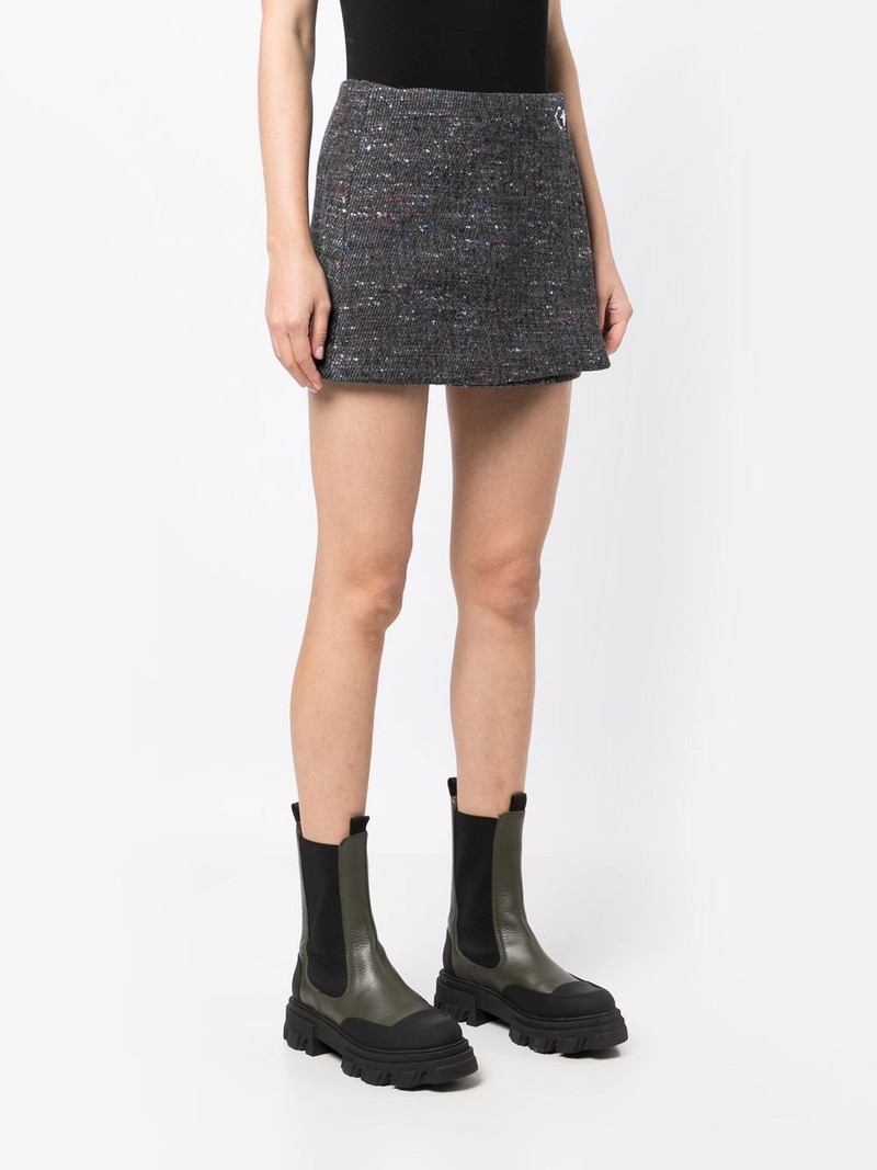 tweed wrap mini skirt 3