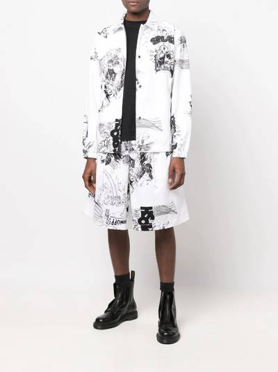 Comme des Garçons SHIRT Christian Marclay graphic-print shorts outlook