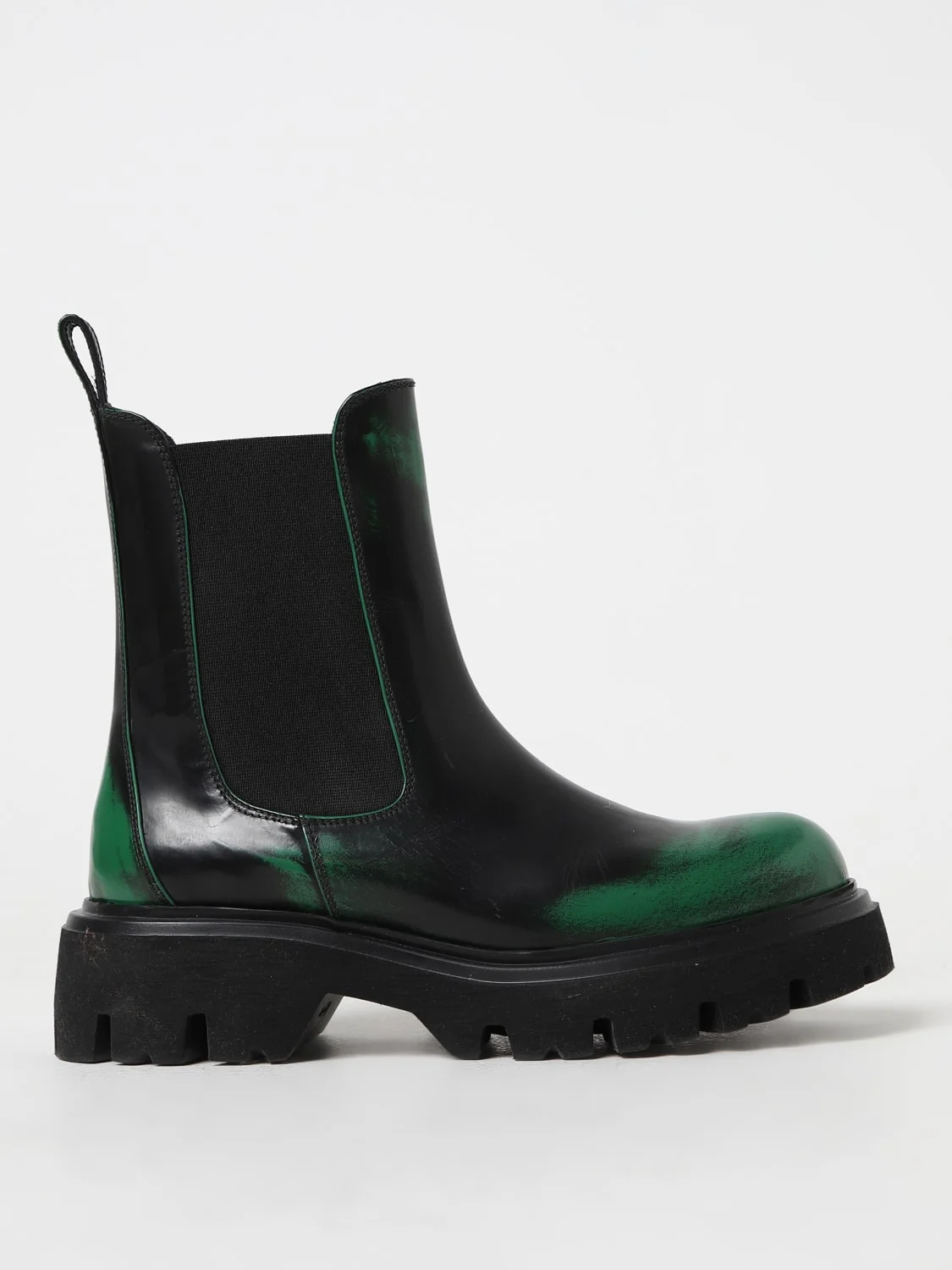 MSGM ankle boots in used effect leather - 1