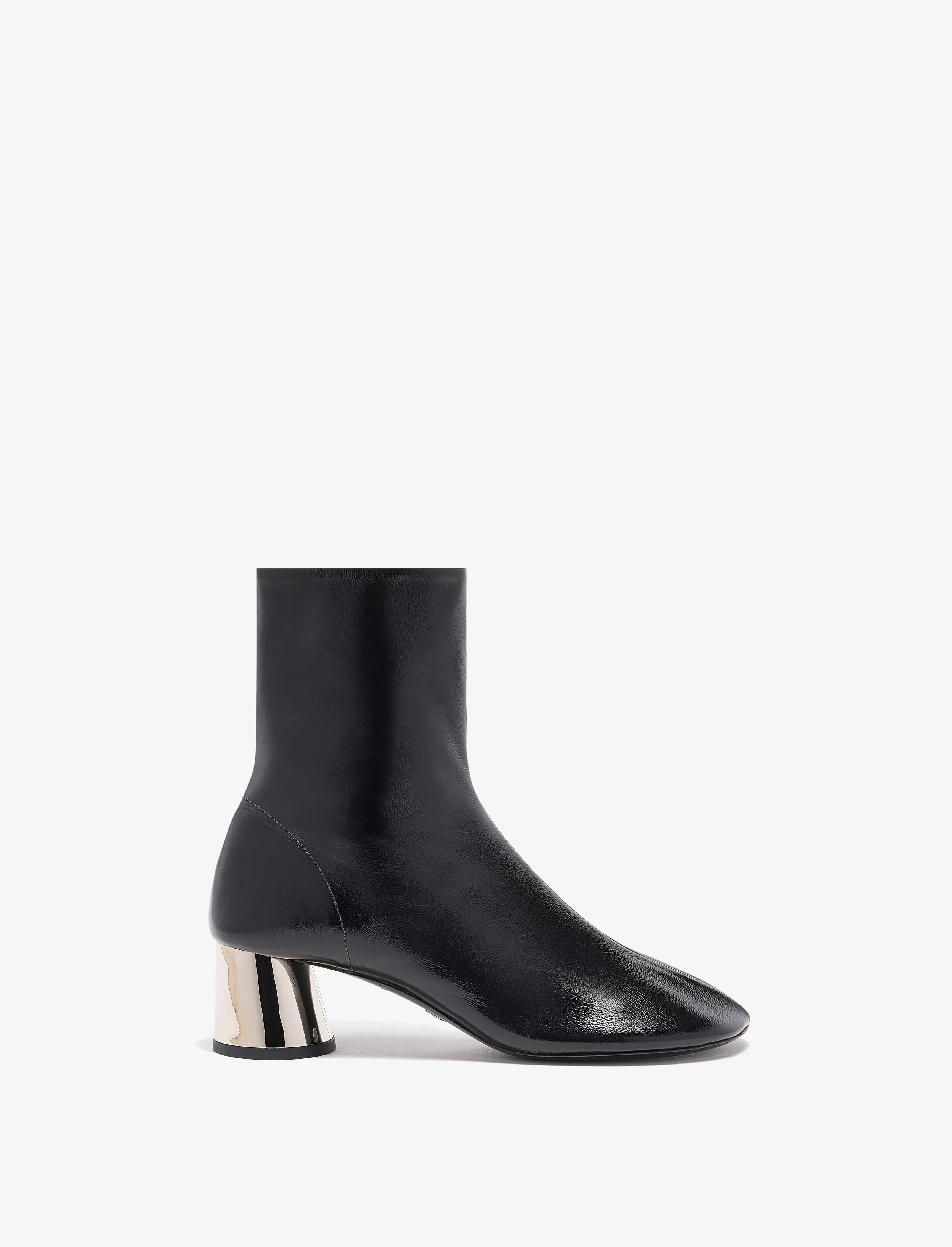 Glove Ankle Boots in Slick Nappa - 1