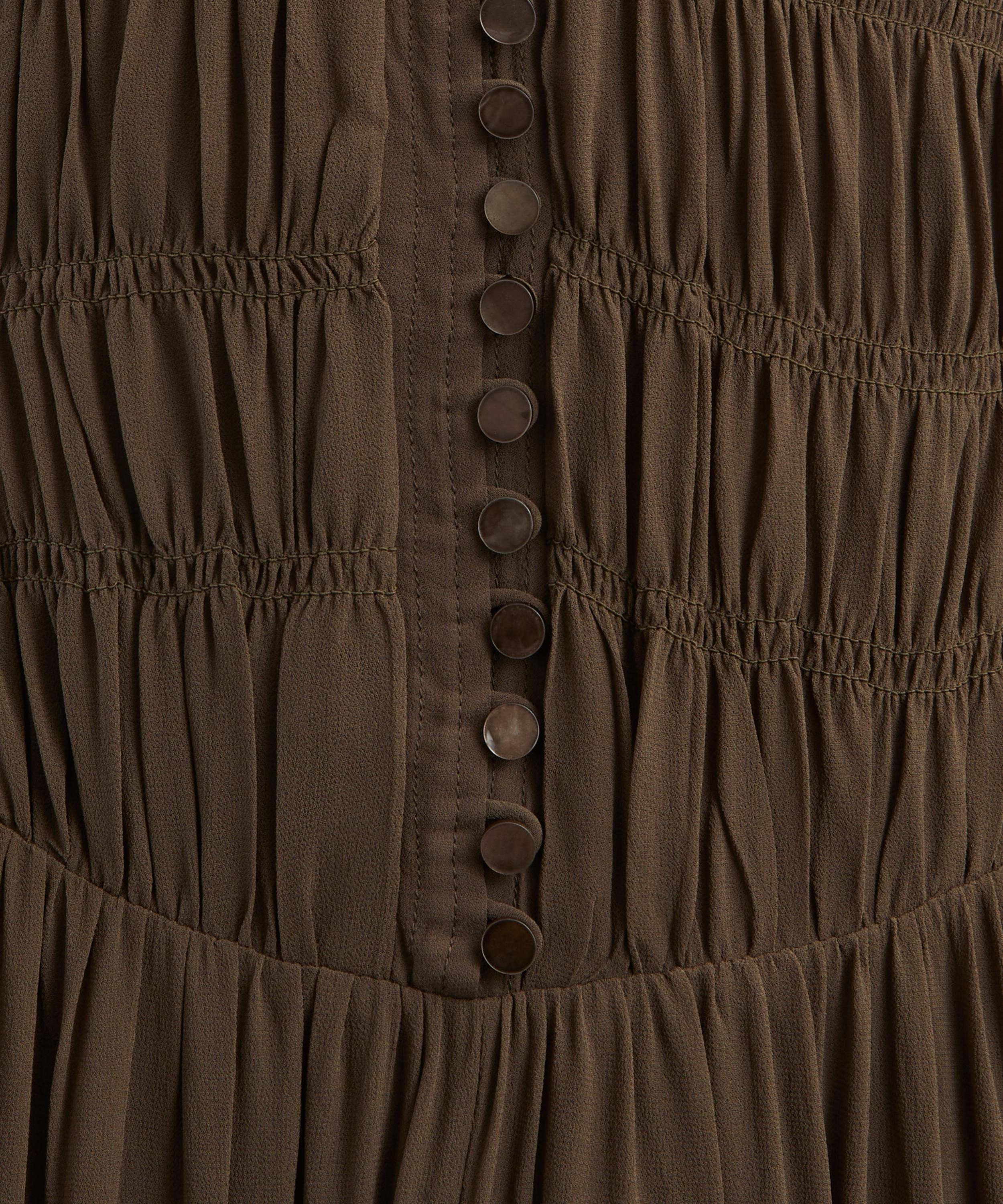 Brianne Khaki Georgette Maxi Dress - 5