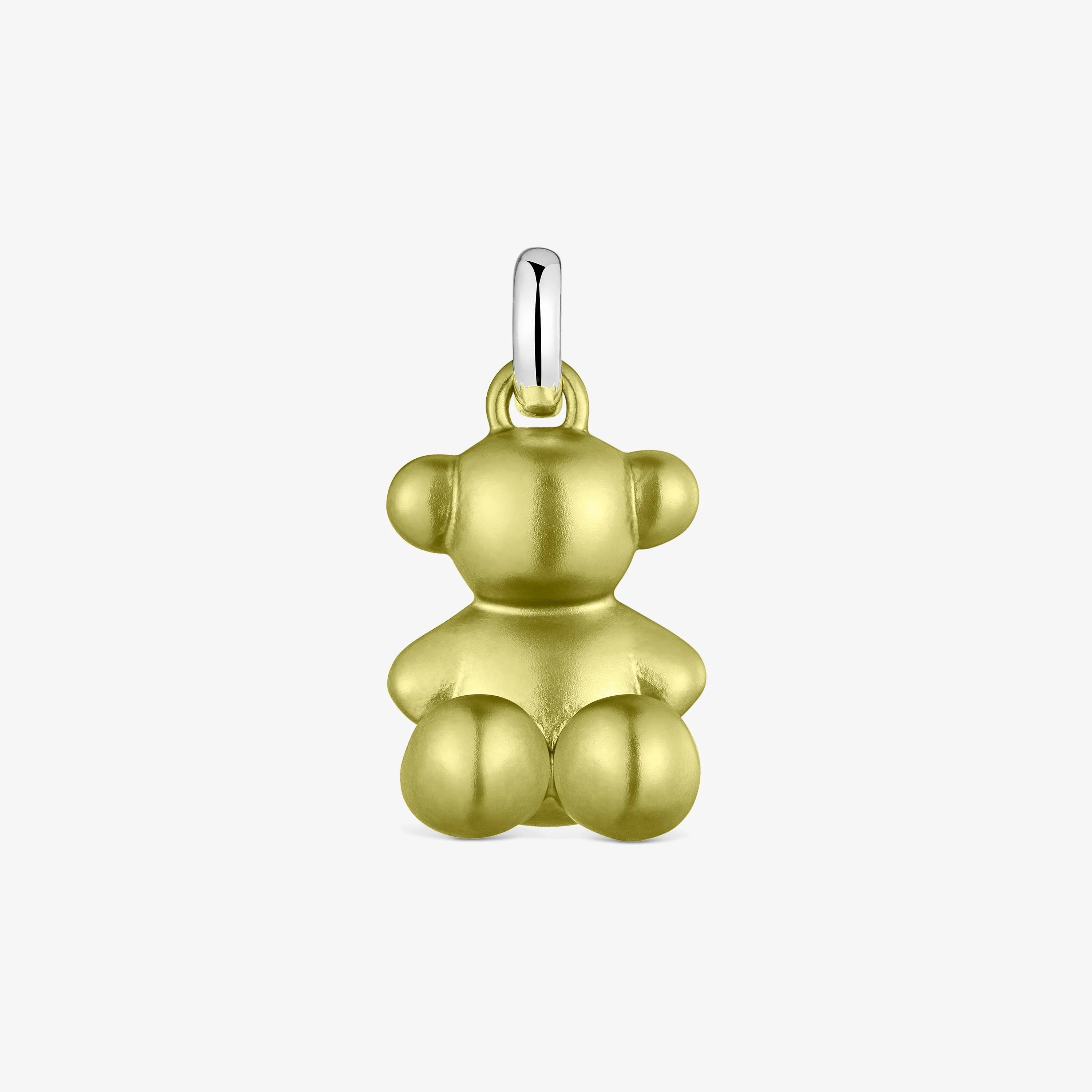 Medium lime-green-colored steel bear Pendant Bold Bear - 1