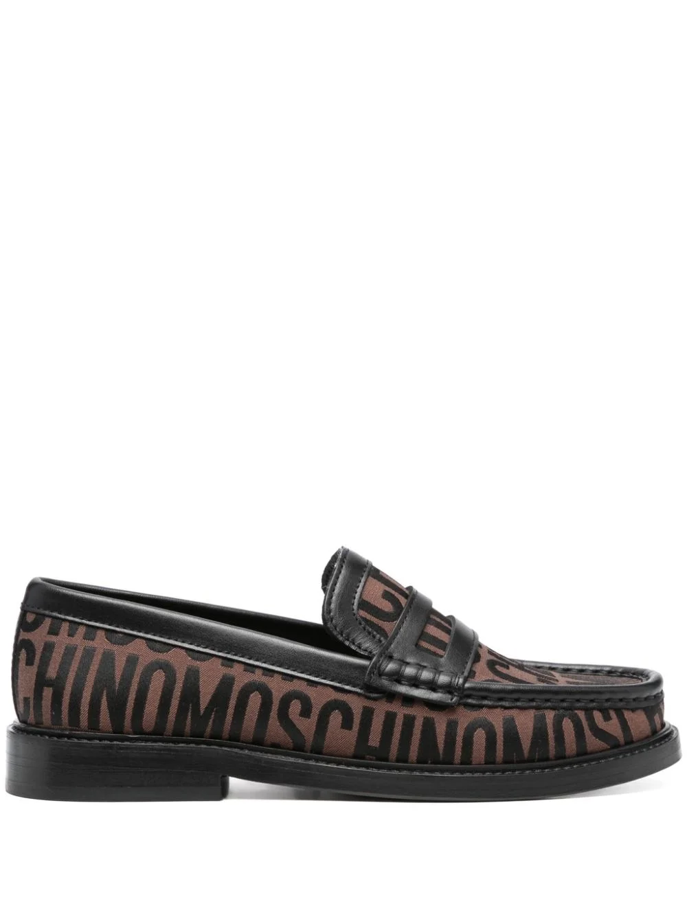 logo-jacquard two-tone loafers - 1