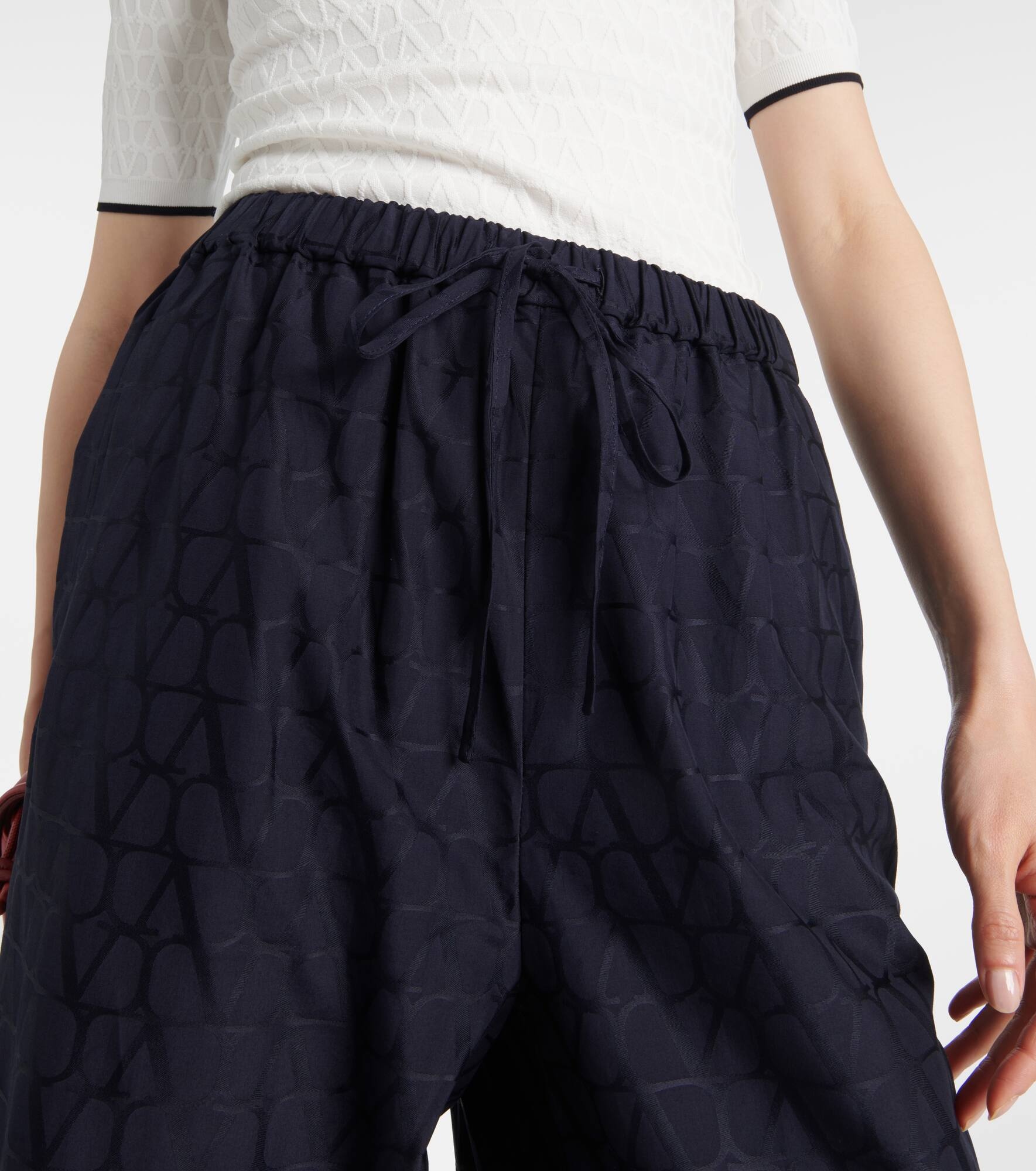 Cotton poplin wide-leg pants - 4