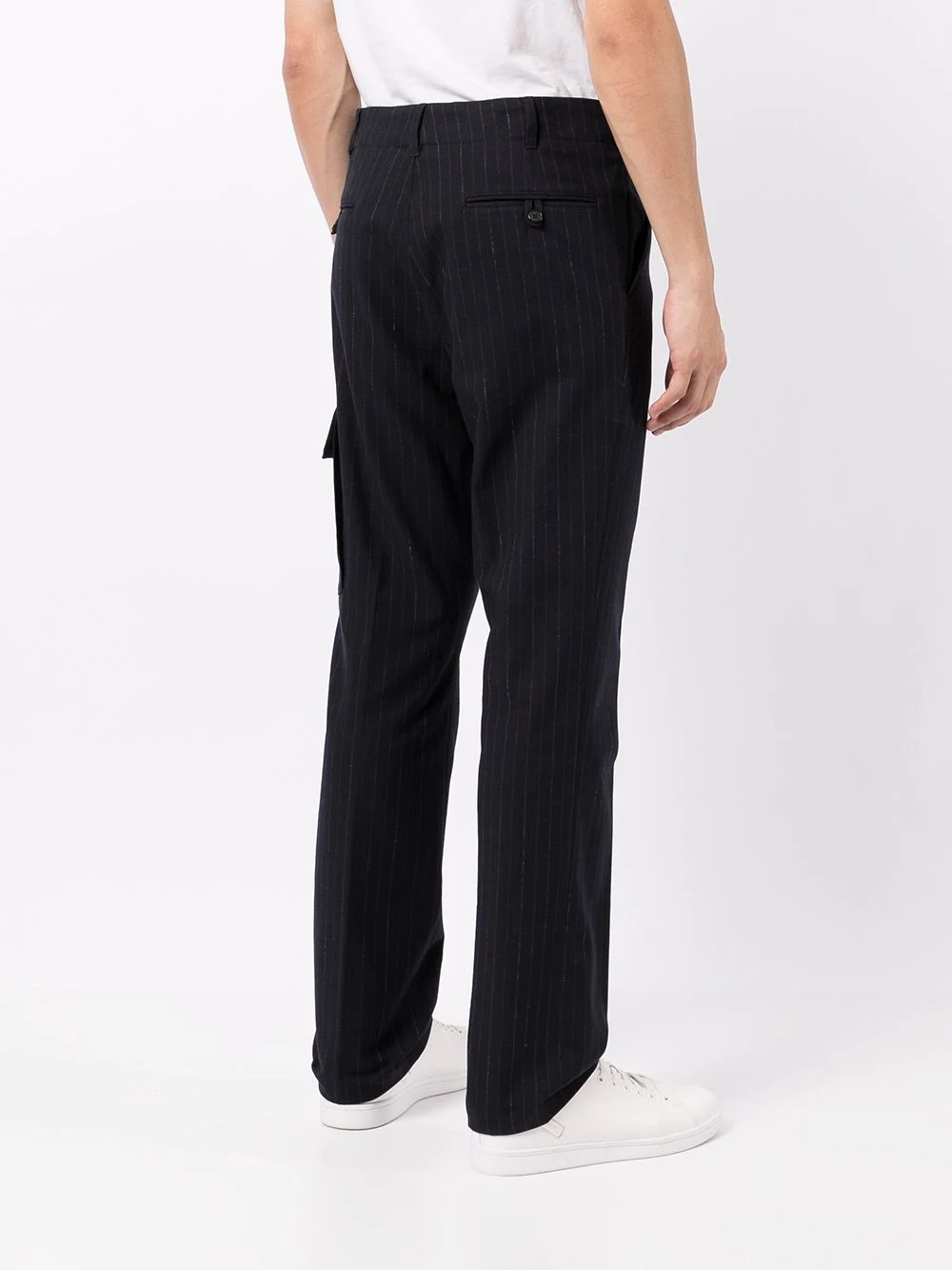 pinstripe straight-leg trousers - 4