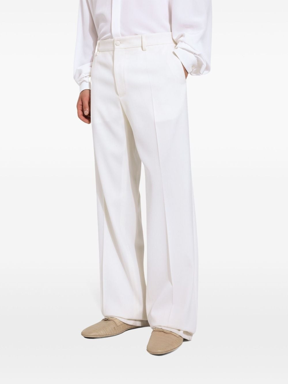 straight-leg tailored trousers - 5