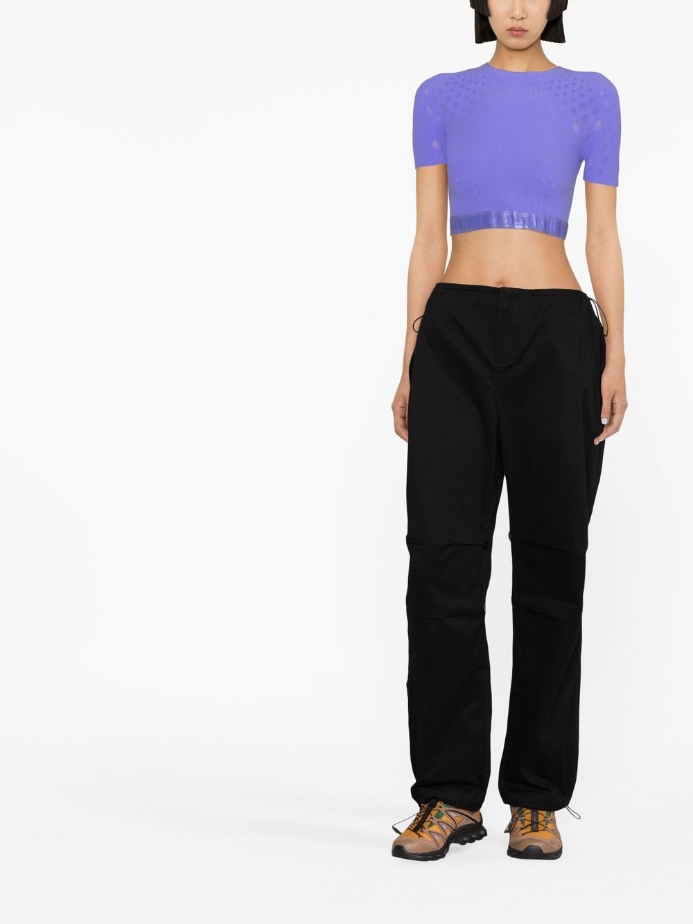 sheer cropped top - 2