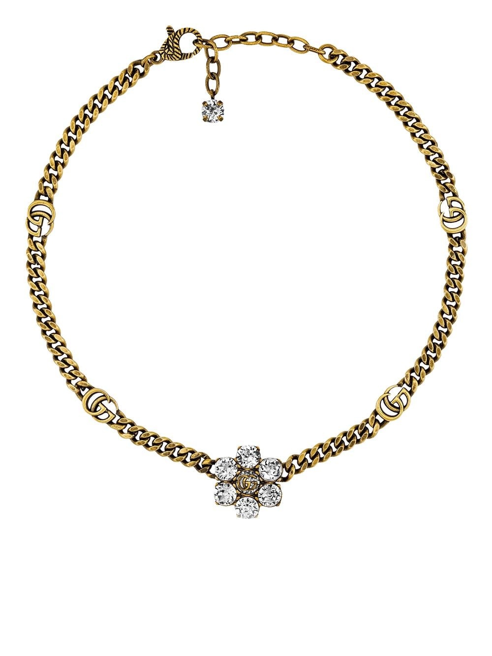 Double G crystal necklace - 1