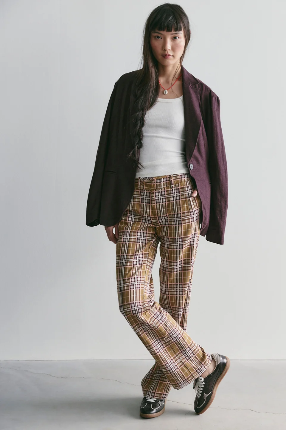 Set On You Slim Yarn-Dye Trousers - 1