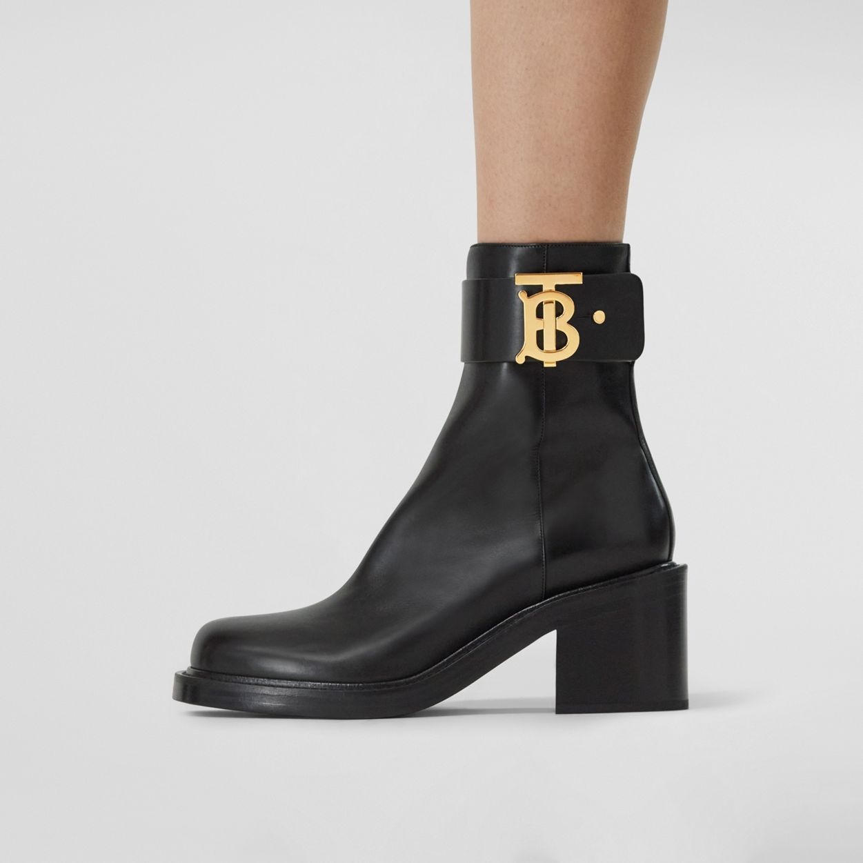 Monogram Motif Leather Block-heel Boots - 3