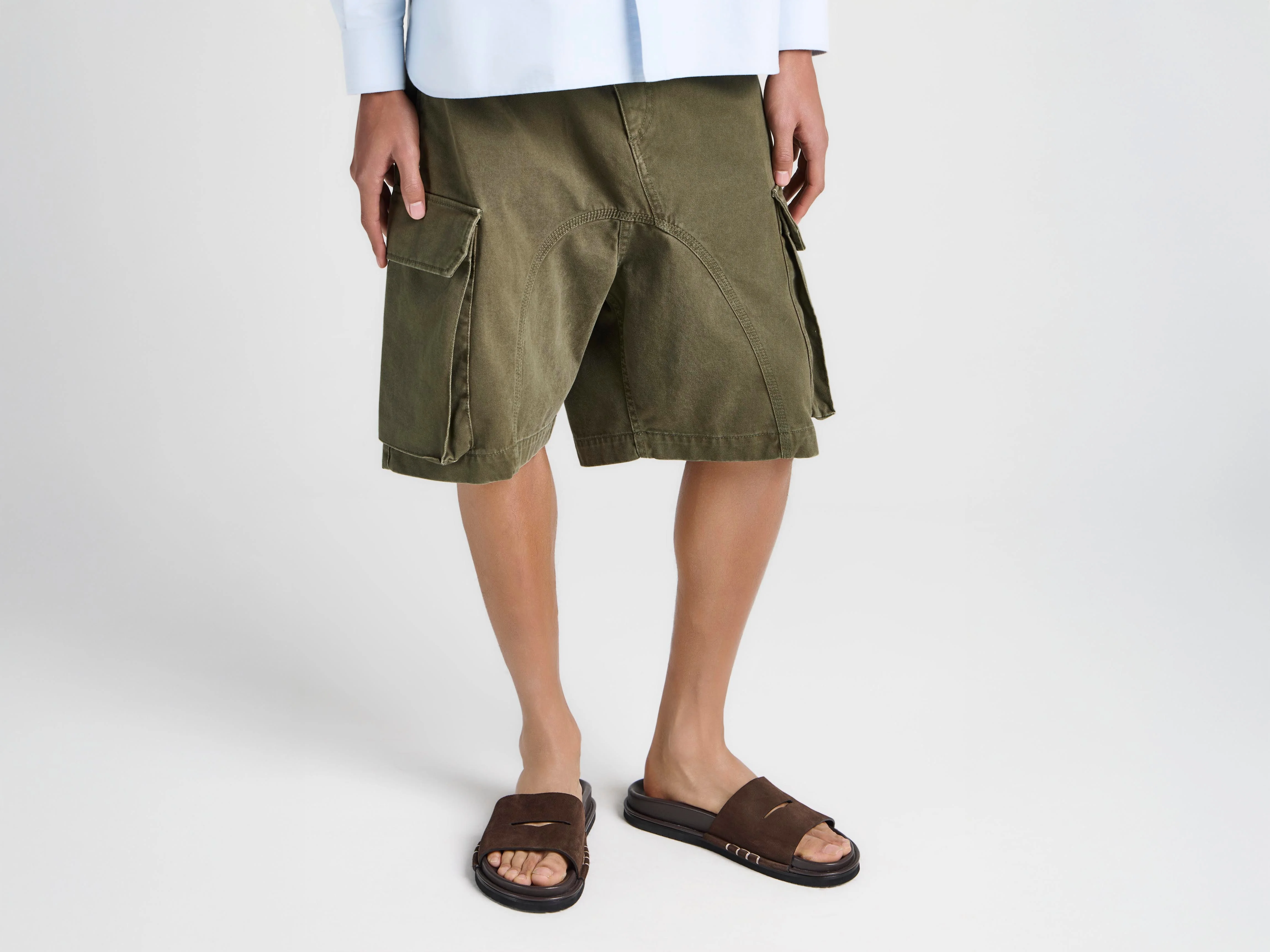 MENS FUSSBETT LOAFER SUEDE SLIDES IN BROWN - 1