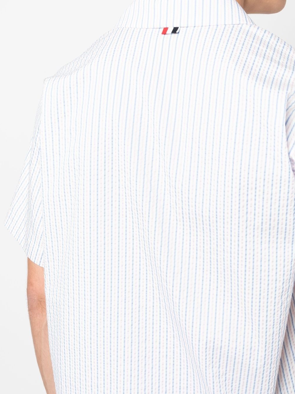 striped short-sleeved shirt - 5