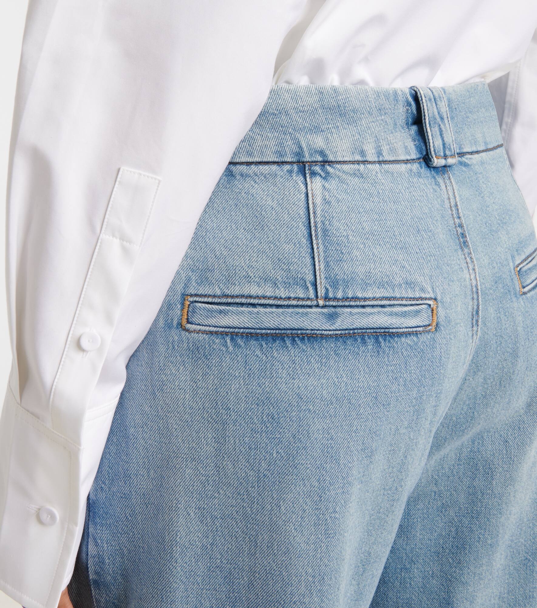 Cara twill cropped wide-leg pants - 6