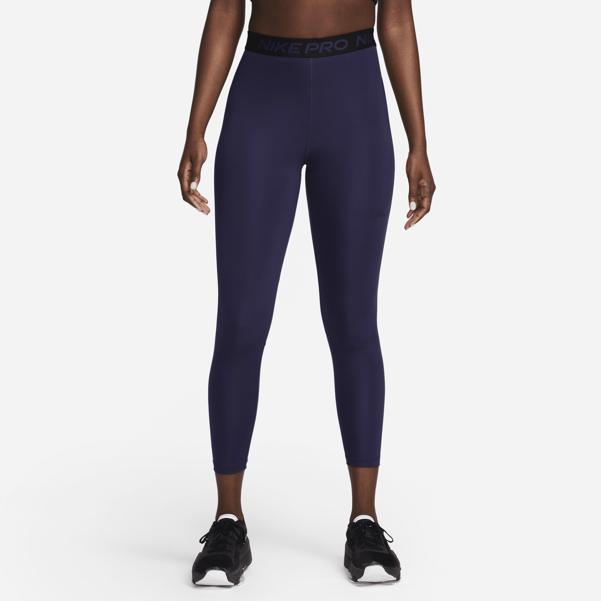 Women's Nike Pro 365 High-Waisted 7/8 Mesh Panel Leggings - 1