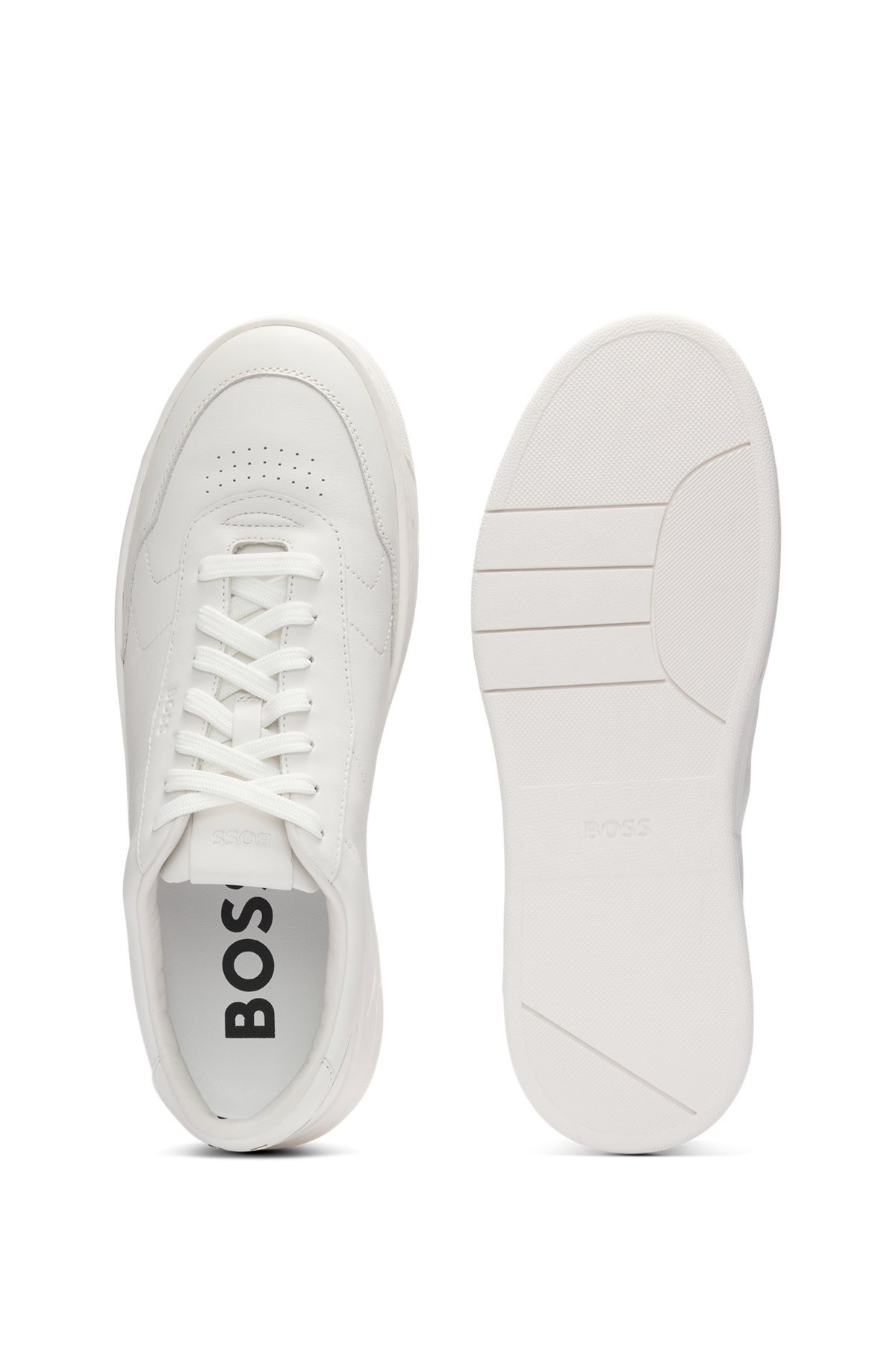 LEATHER TRAINERS WITH RUBBER OUTSOLE - 4