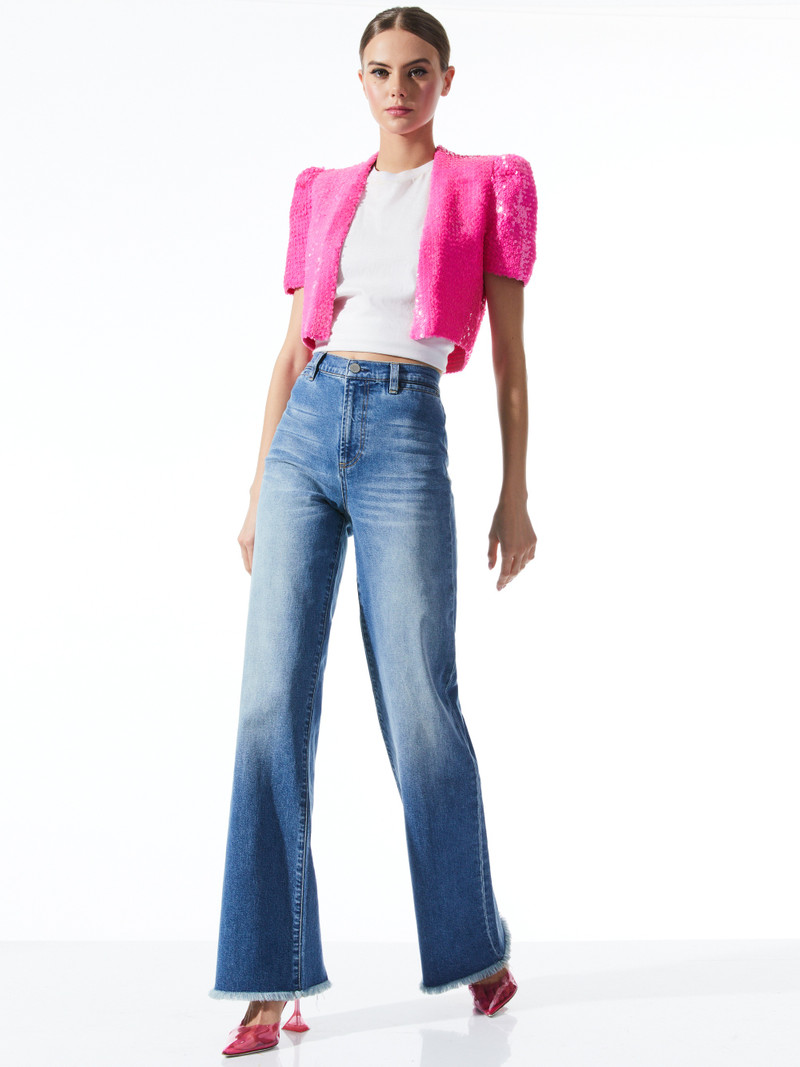 Alice + Olivia SHERRYL SEQUIN JACKET outlook