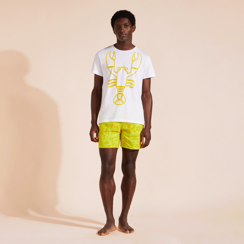 Vilebrequin Men Organic Cotton T-Shirt Placed Flocked Lobster outlook