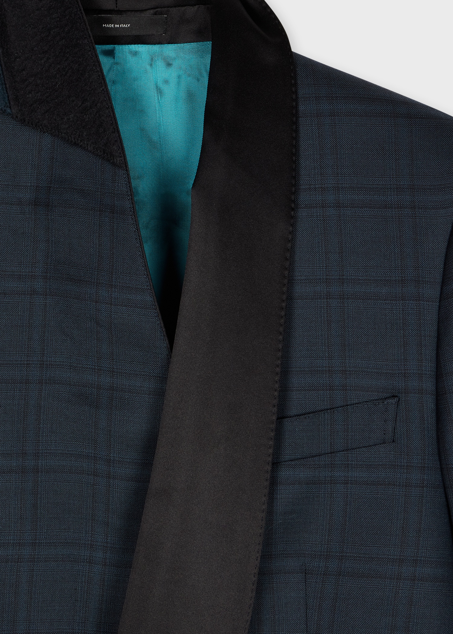 Dark Navy Check Superfine Merino Wool Suit - 2