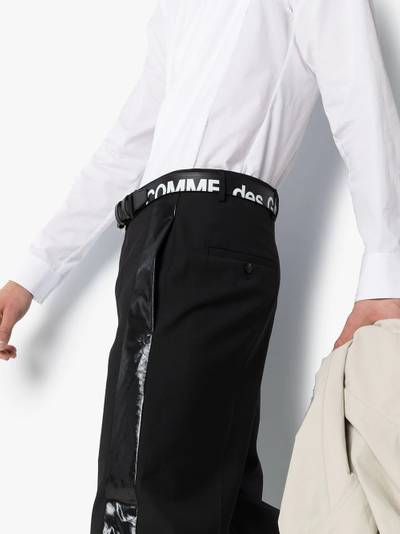 Comme Des Garçons logo-print leather belt outlook