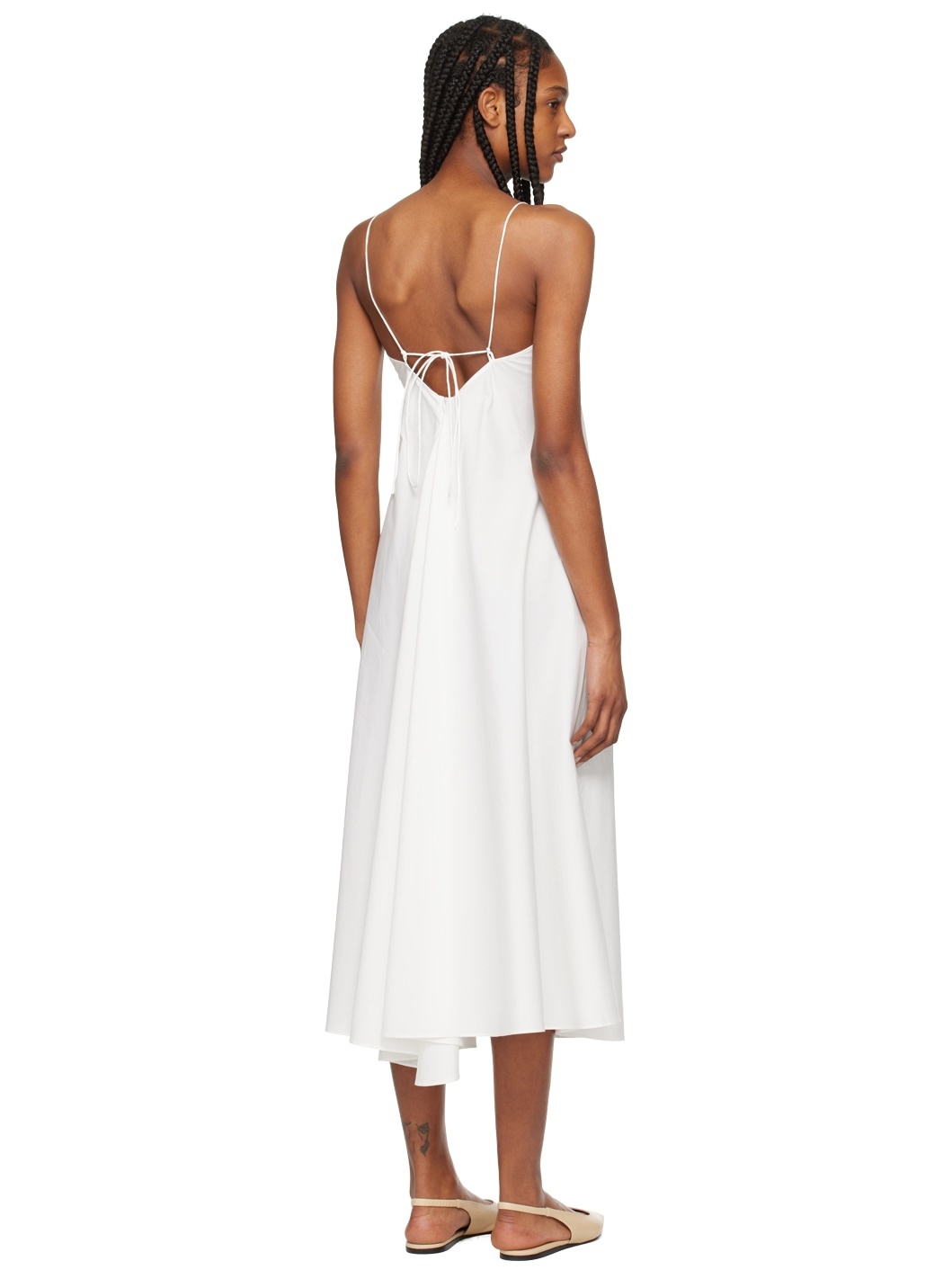 White Strap Midi Dress - 3