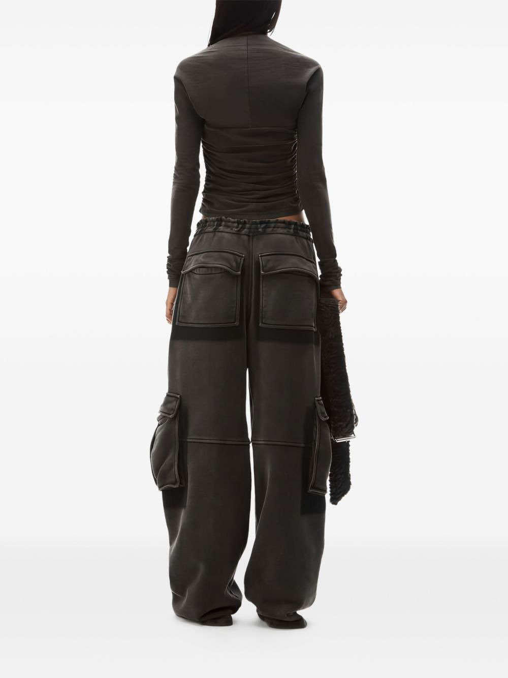 long-sleeved ruched top - 3