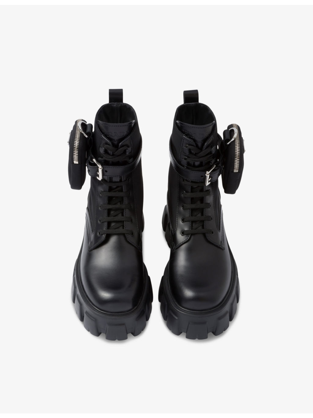 Monolith pouch-embellished platform-sole leather boots - 3