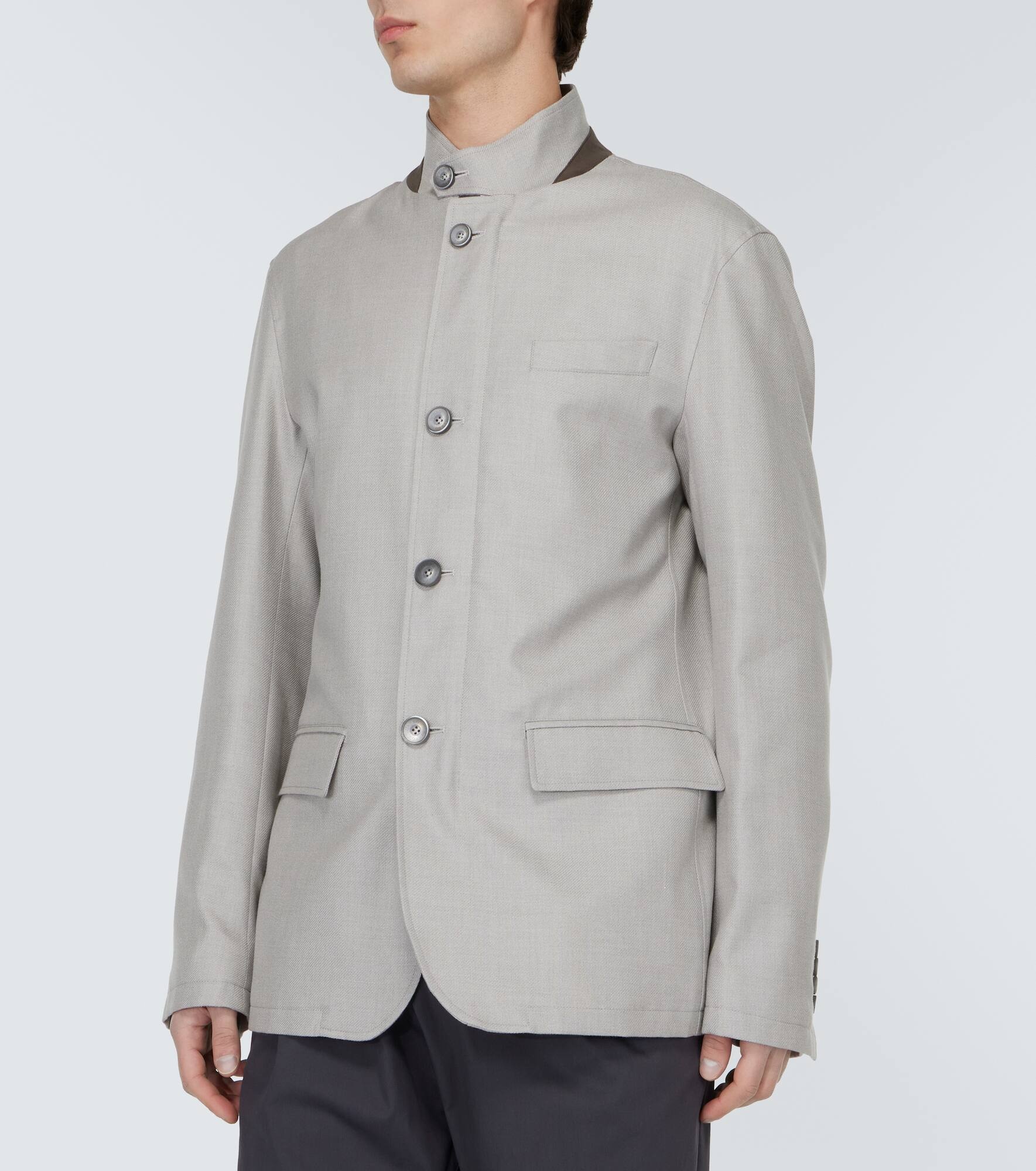 Cotton, cashmere, and silk coat - 3