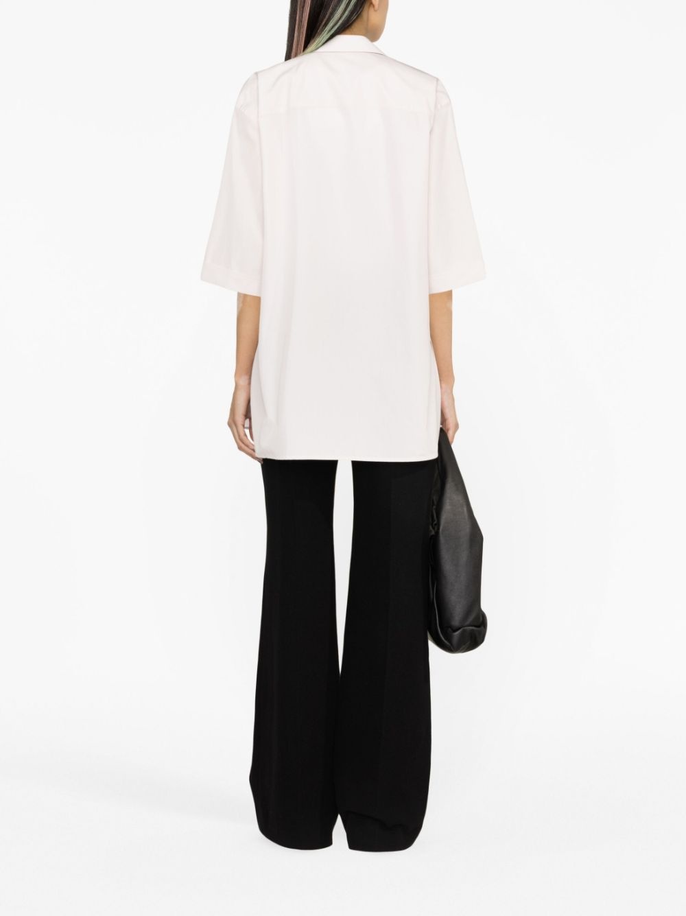 logo-print cotton shirt - 4