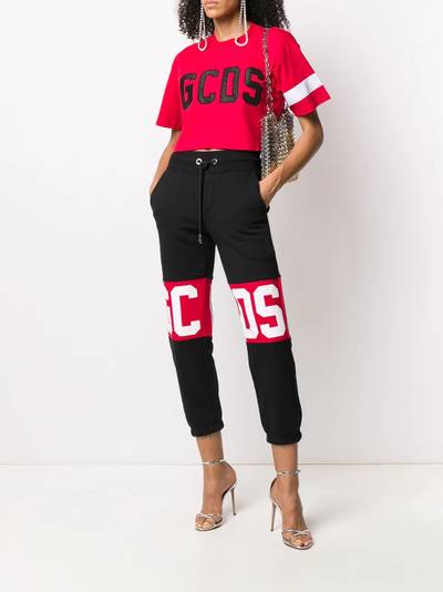 GCDS oversized logo track trousers outlook