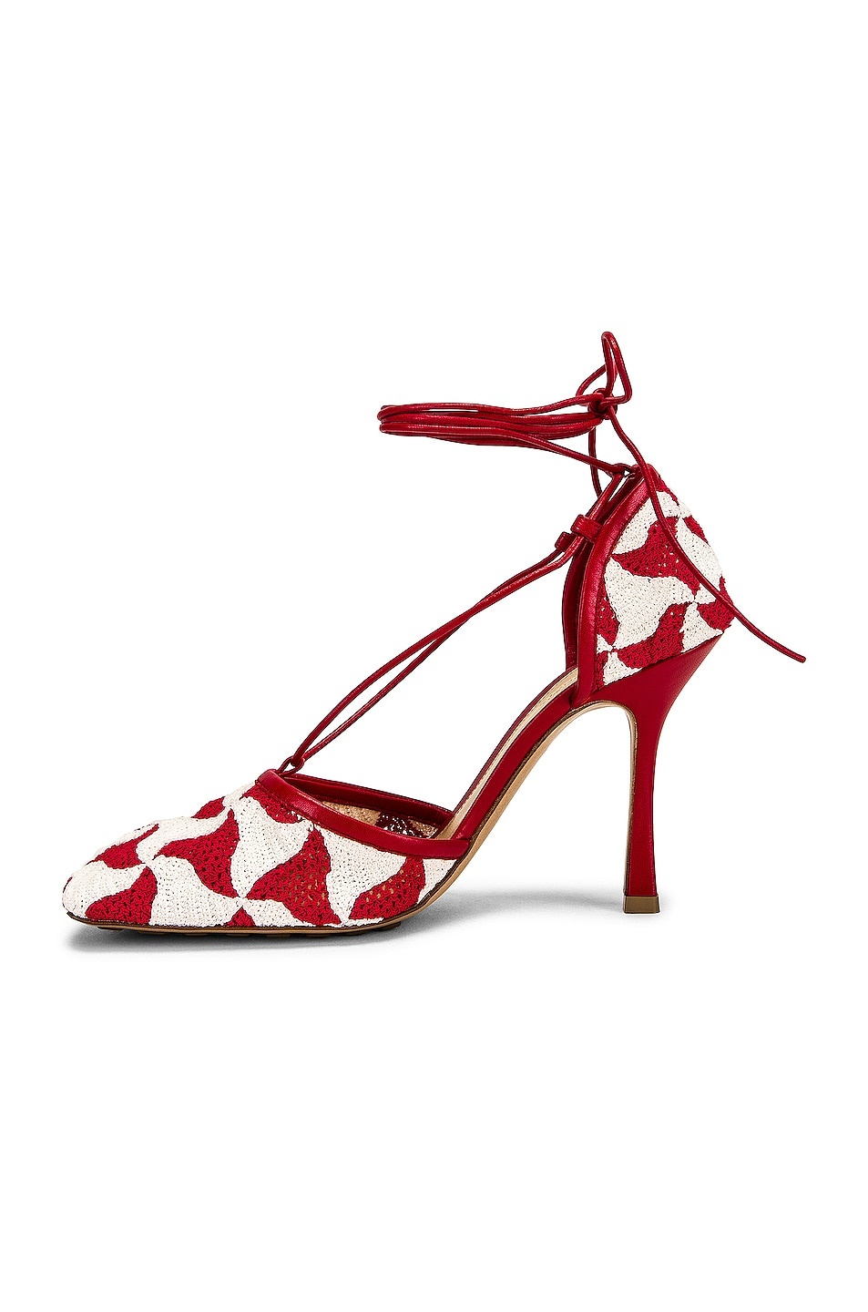 Stretch Lace Up Sandals - 5