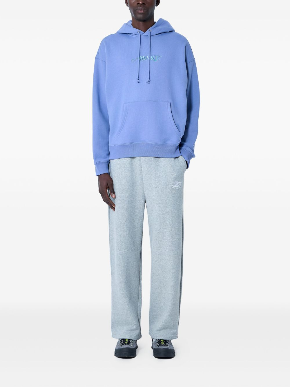 logo-embroidered hooded sweatshirt - 2