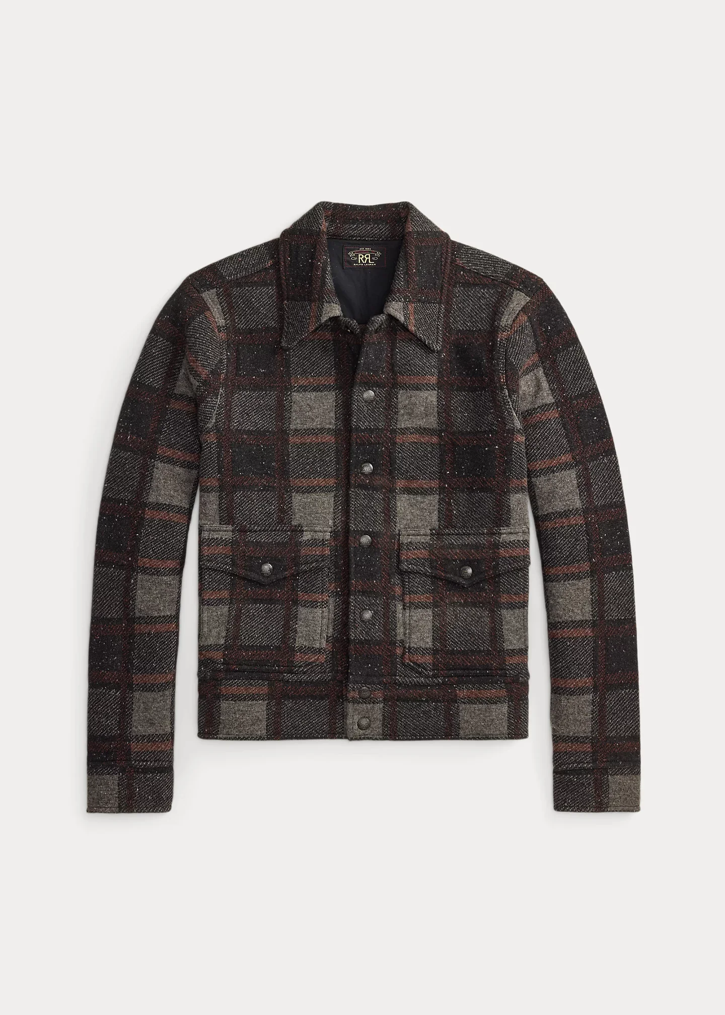 Plaid Wool Cardigan - 1