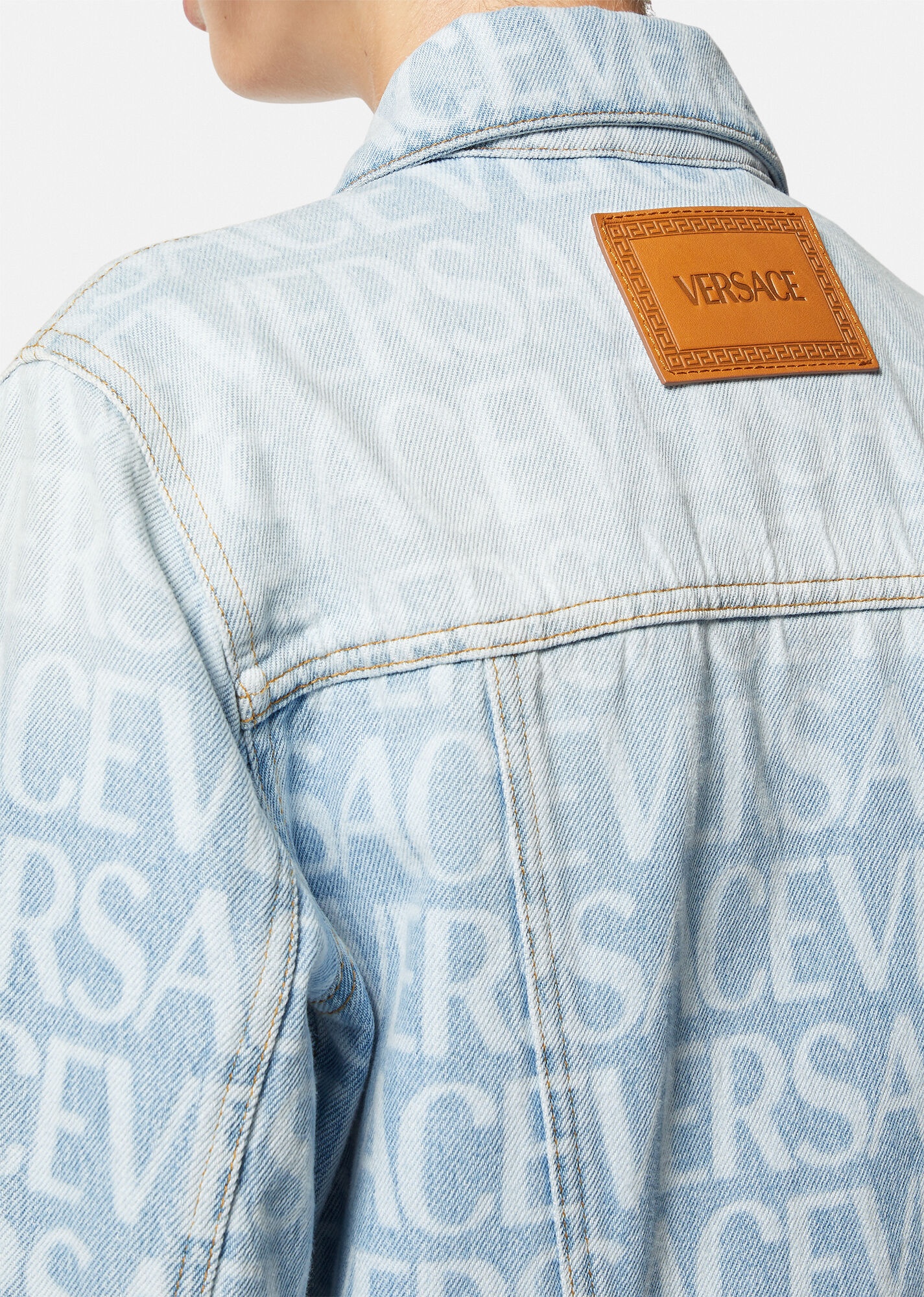 Versace Allover Denim Jacket - 5