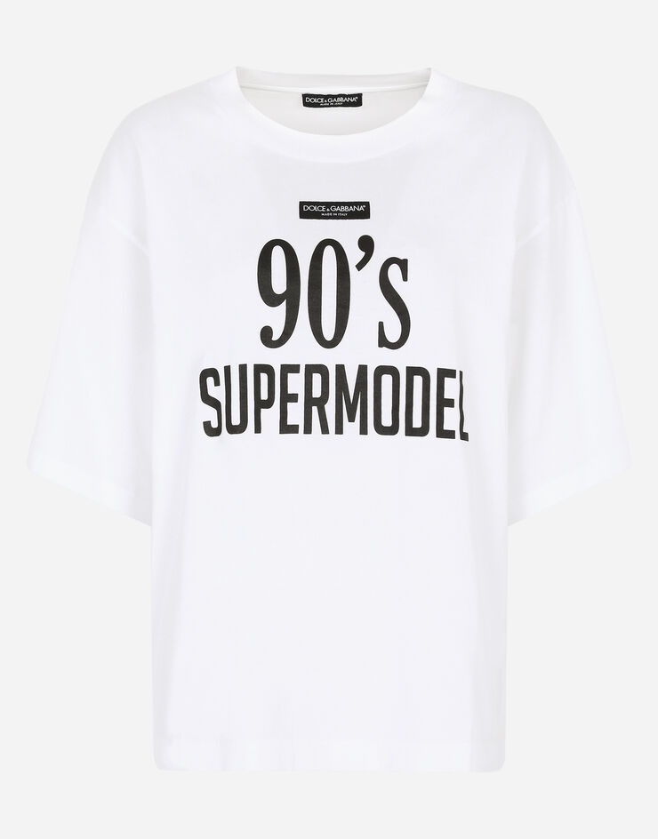 Jersey T-shirt with 90 supermodel print - 3