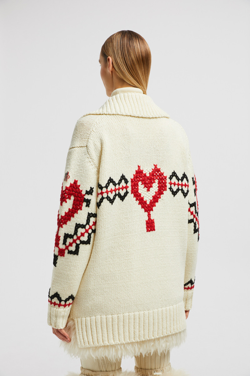 Embroidered Wool Blend Cardigan 5