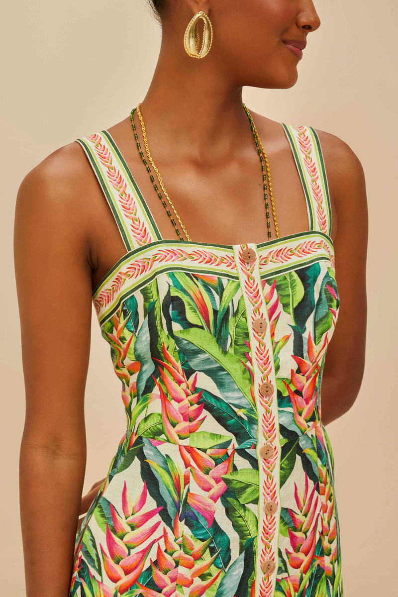 Heli Leaves Pearl Midi Dress 3