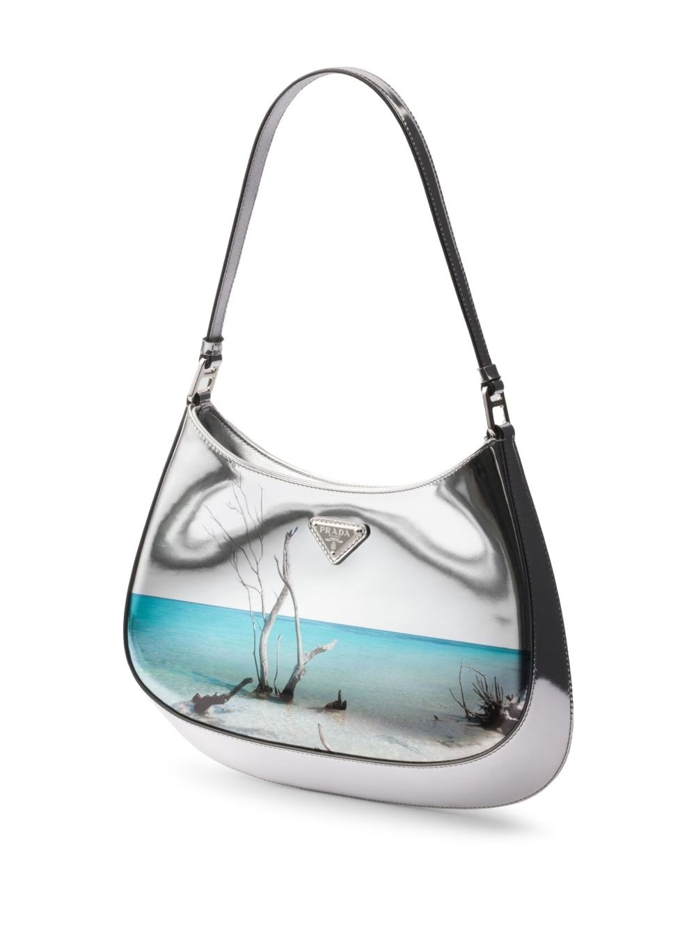Cleo printed brushed leather shoulder bag - 5