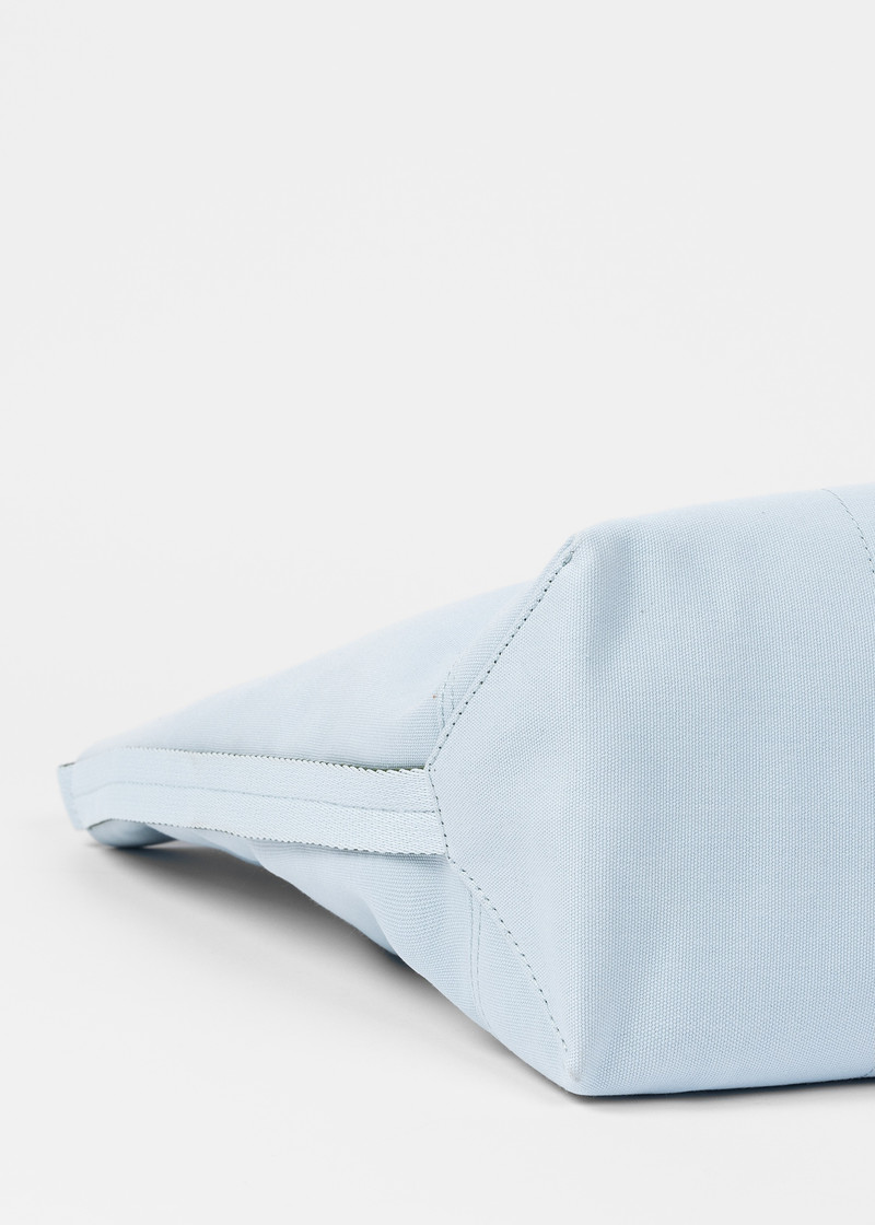 Sky Blue Canvas Reversible Tote Bag With Shoulder Strap 8