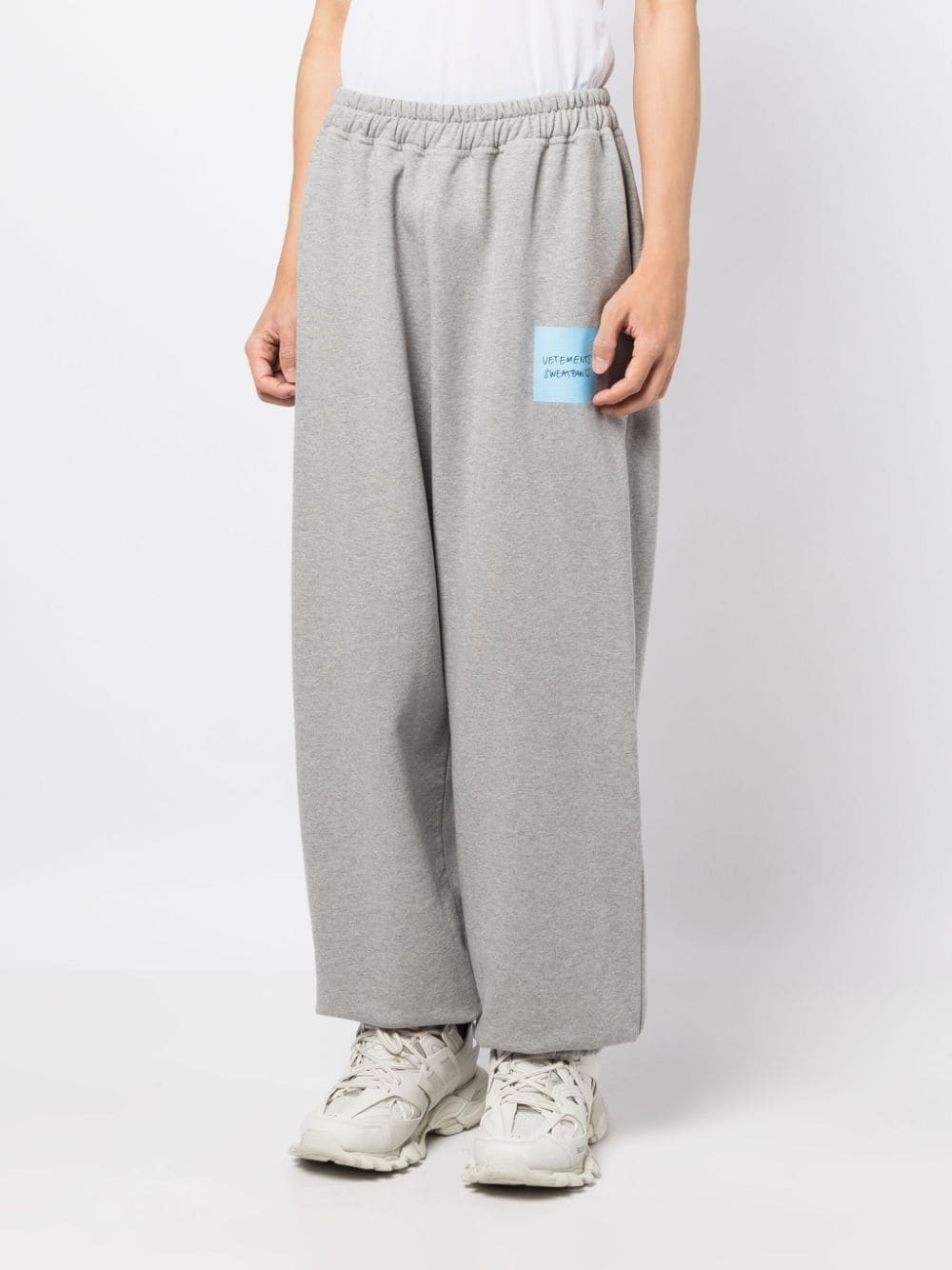 logo-print wide-leg track pants - 3