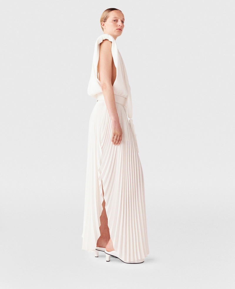 Pleated Mid-Rise Maxi Skirt 4