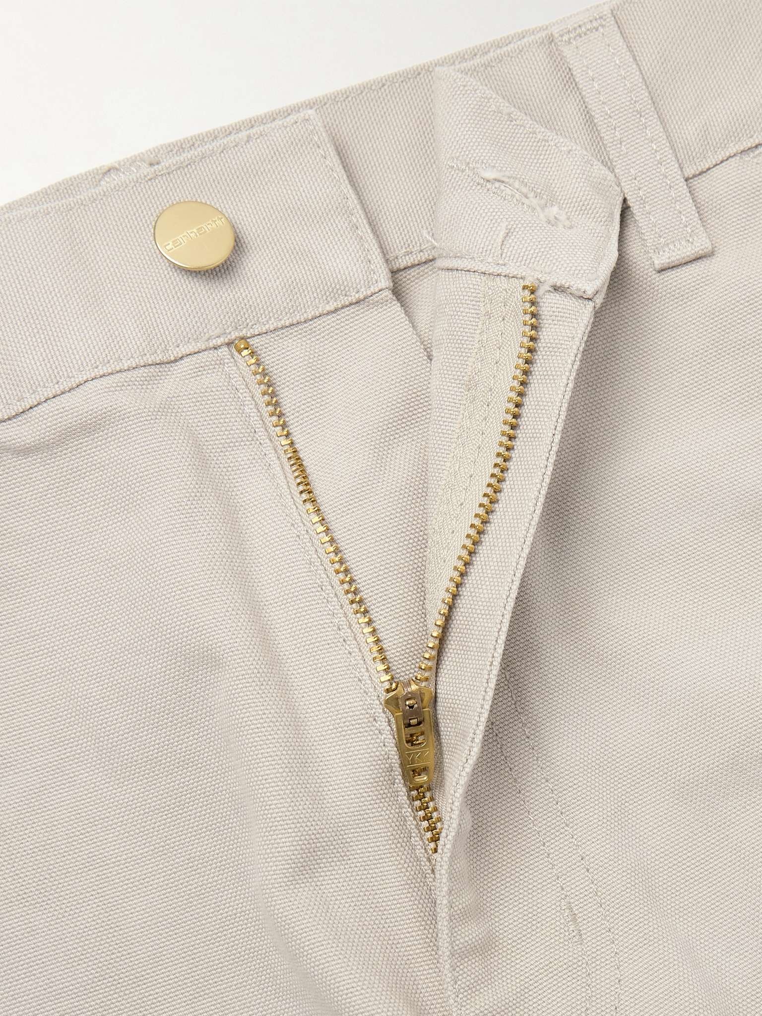 Single Knee Straight-Leg Cotton-Canvas Trousers - 6