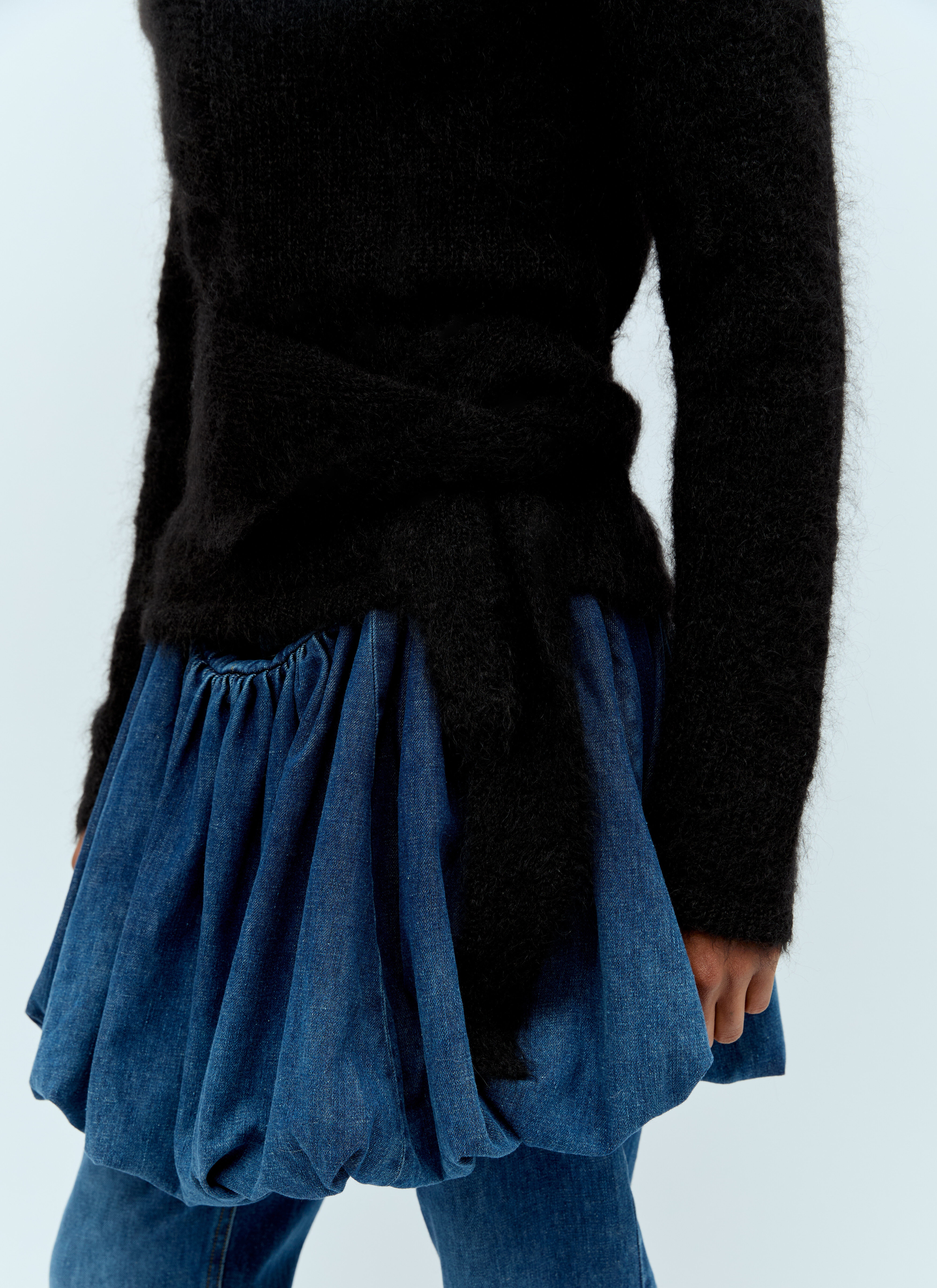 Mohair Tied Hooded Sweater - 5