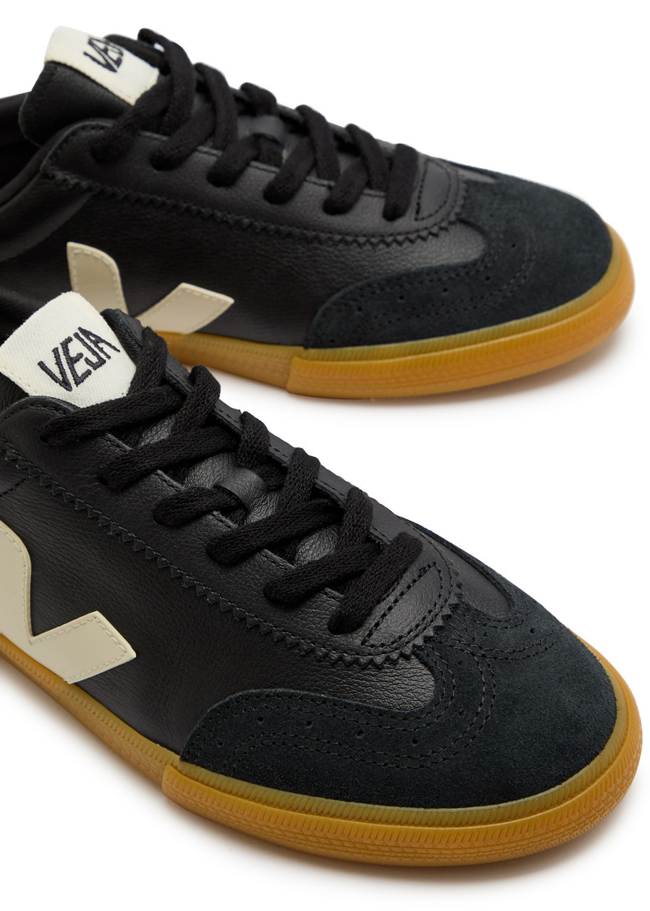 Veja Volley Panelled Grained Leather Sneakers - 3