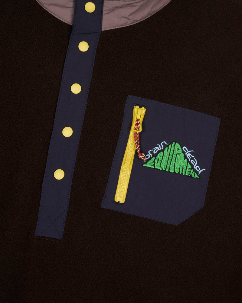 Brain Dead Equipment Fleece Pullover Jacket - Brown 3