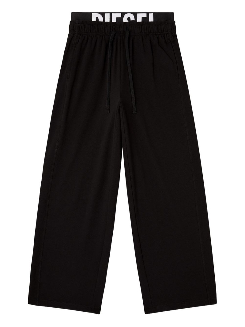 Leslie-D-Pop logo-print trousers 1