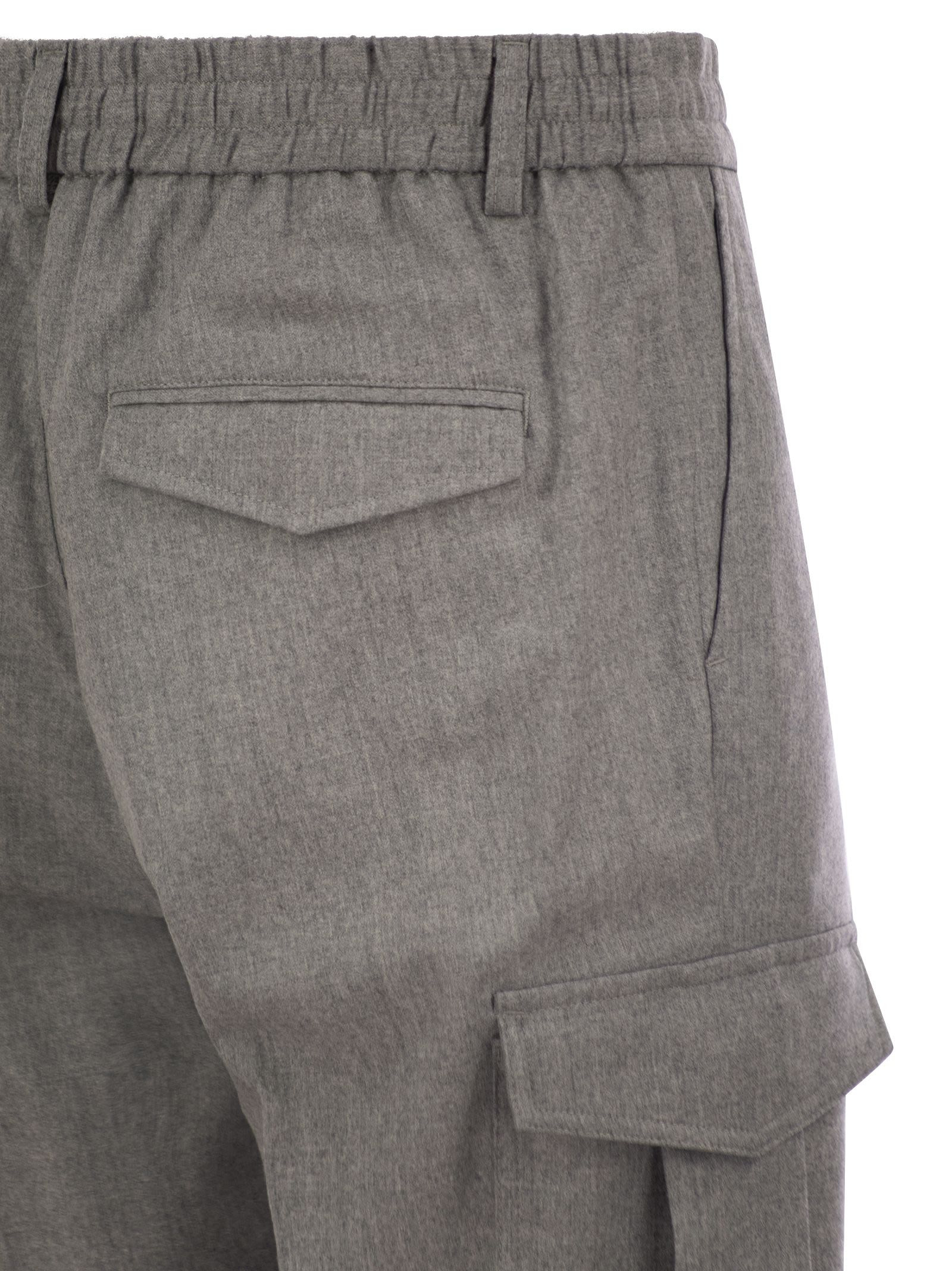 Peserico - Peserico Men Flannel Cargo Trousers - 4