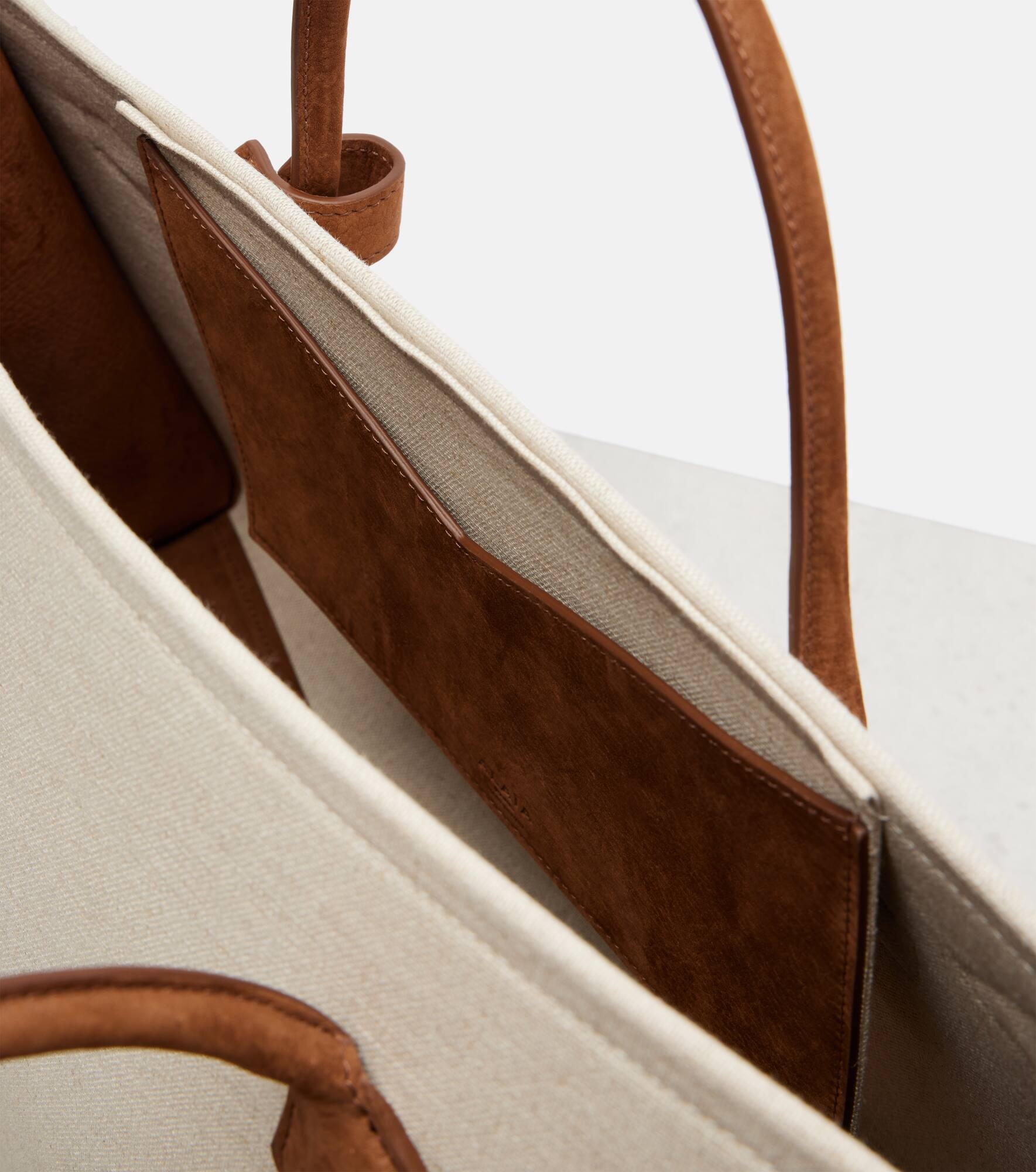 Le Teckel leather-trimmed canvas tote bag - 3
