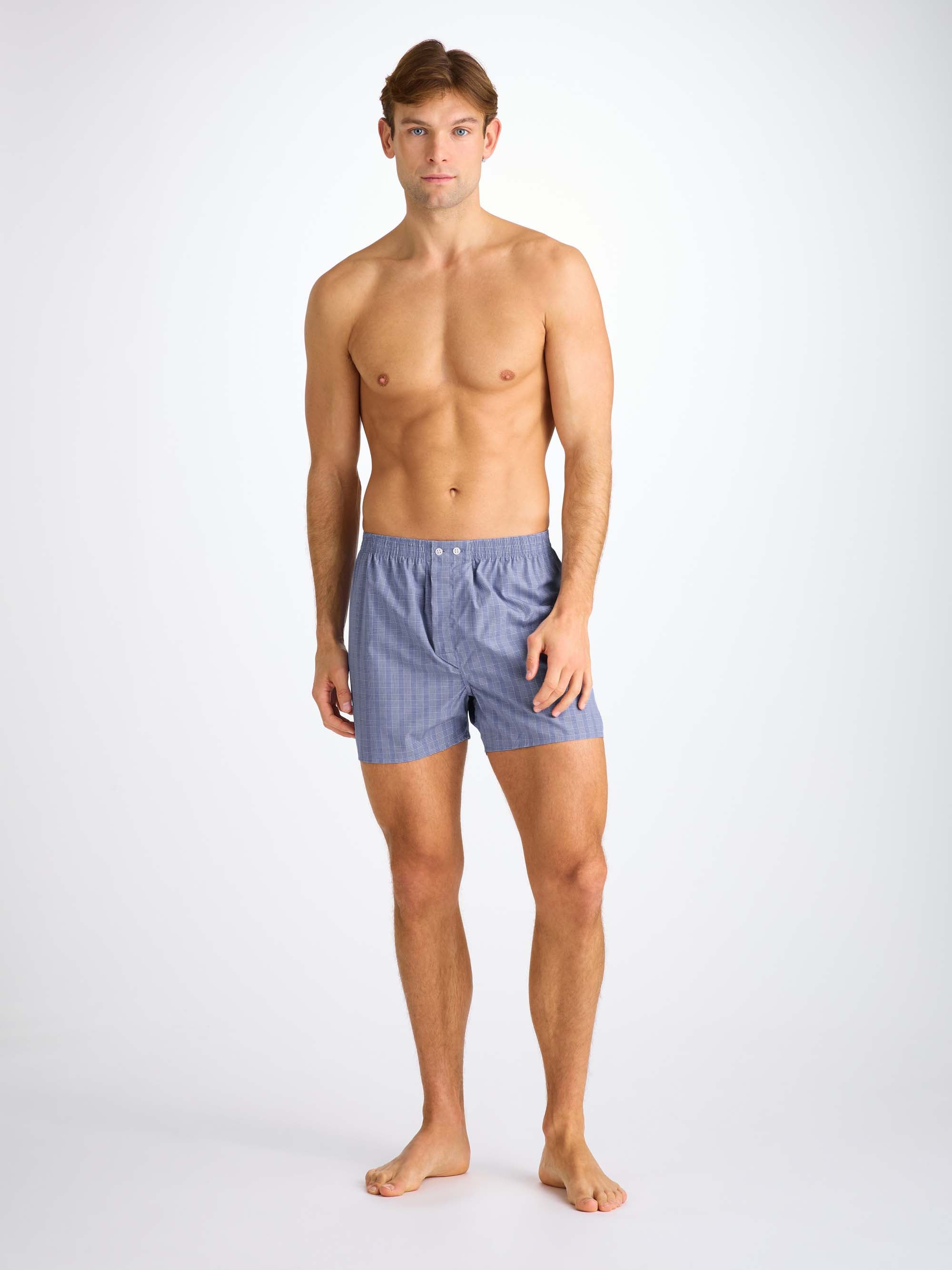 Men's Classic Fit Boxers Felsted 3 Cotton Blue - 4