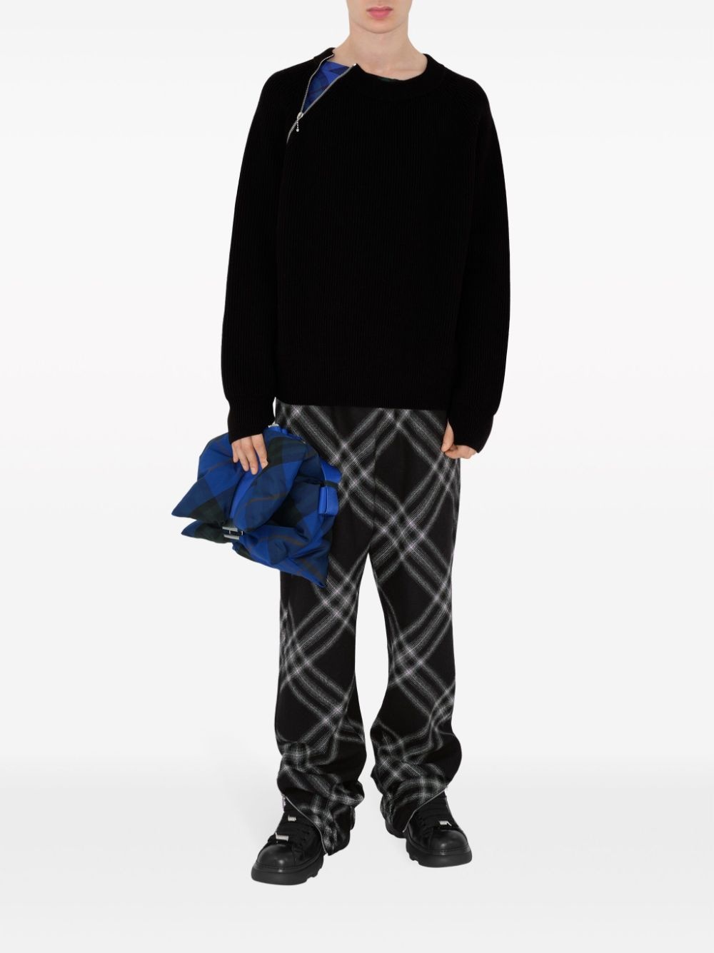 zip-detail wool jumper - 2